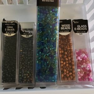 Glass/wood beads